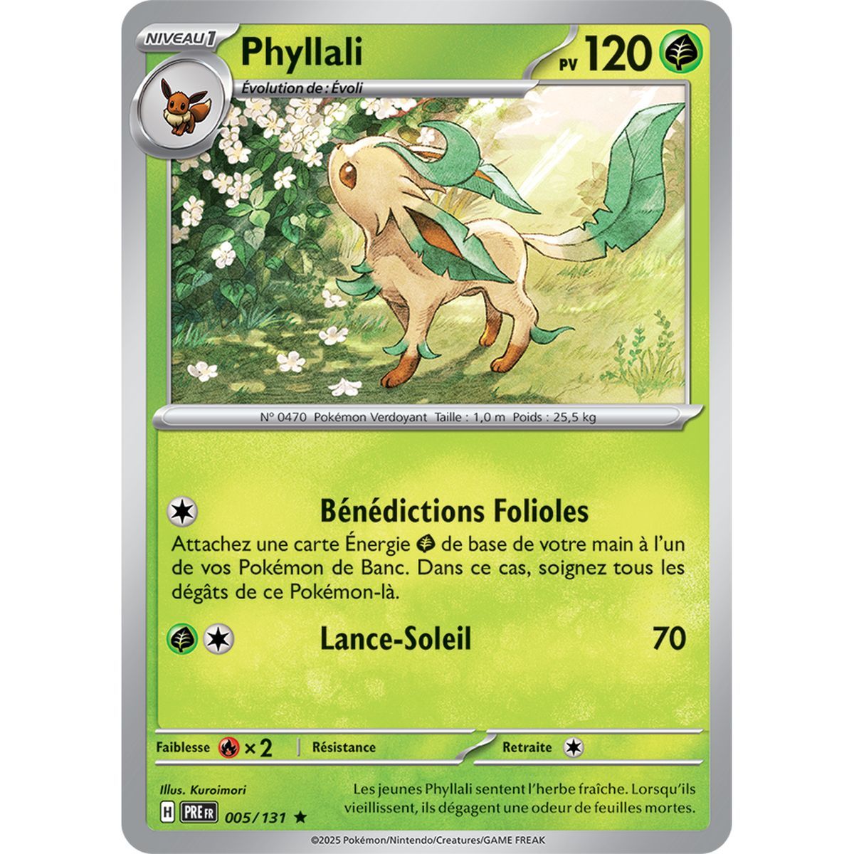Leafeon – Holo Rare 5/131 – Scharlachrot und Lila 8,5 Prisma-Entwicklungen