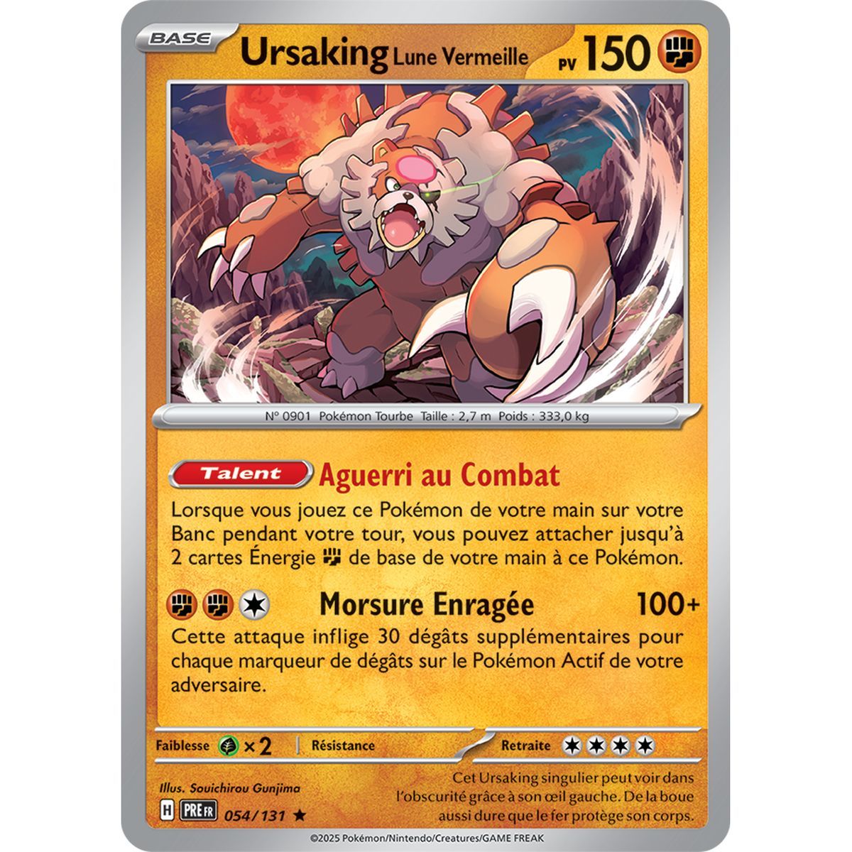 Ursaking Vermilion Moon – Holo Rare 54/131 – Scharlachrot und Lila 8,5 Prisma-Evolutionen