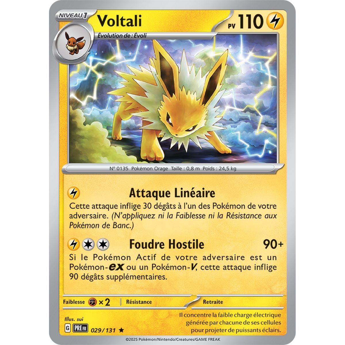 Voltali – Holo Rare 29/131 – Scharlachrot und Lila 8,5 Prisma-Entwicklungen