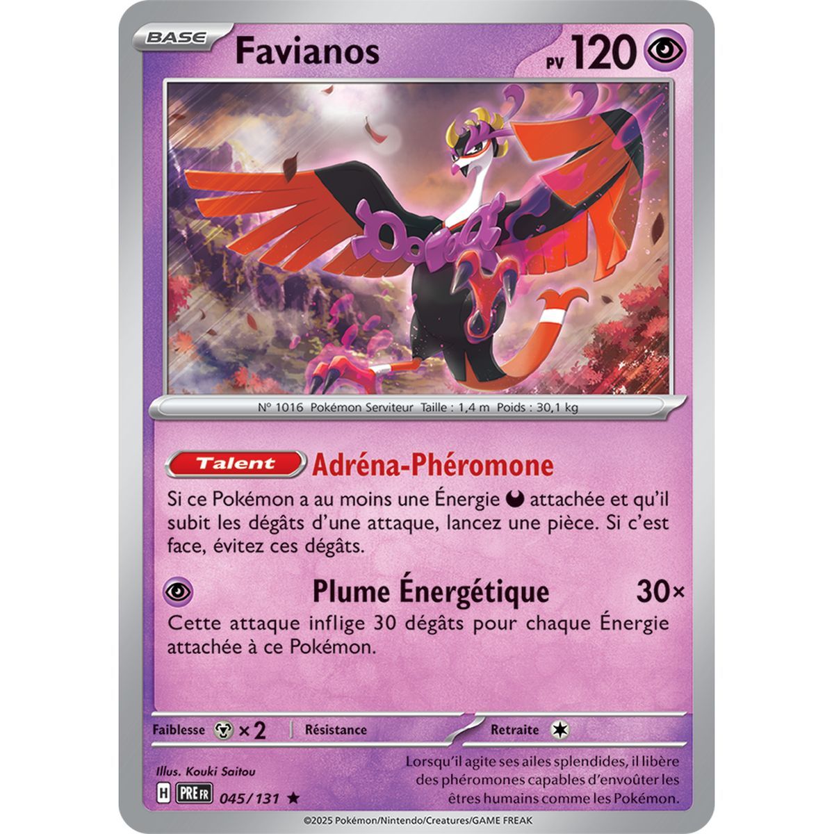 Favianos – Holo Rare 45/131 – Scharlachrot und Lila 8,5 Prisma-Entwicklungen