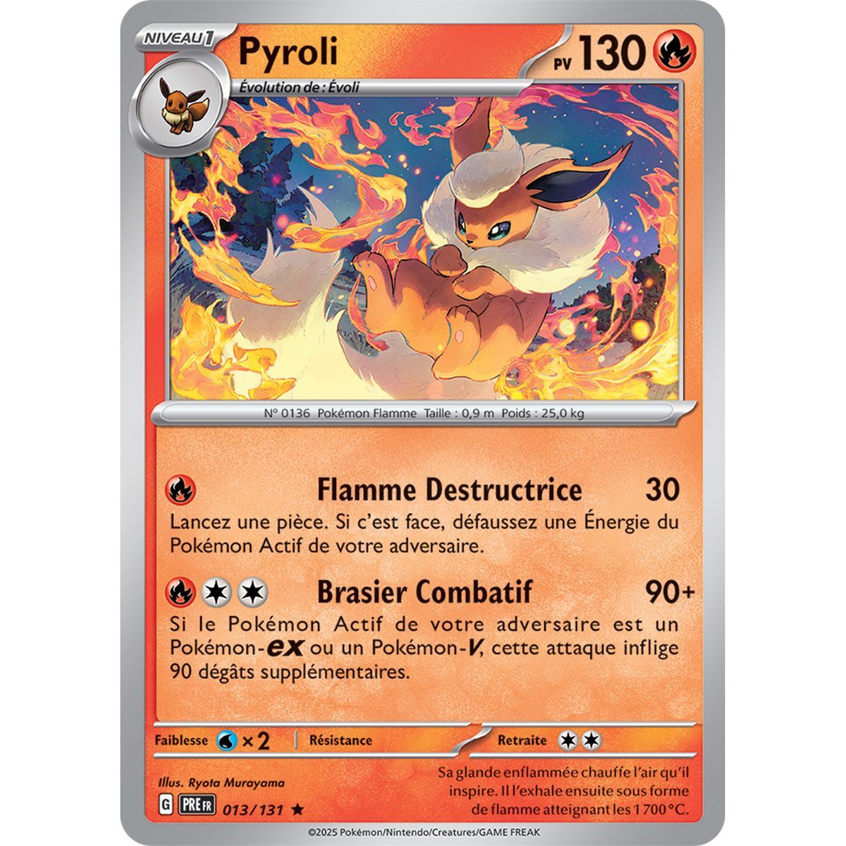 Pyroli – Rückseite 13/131 – Scharlachrot und Lila 8,5 Prisma-Entwicklungen