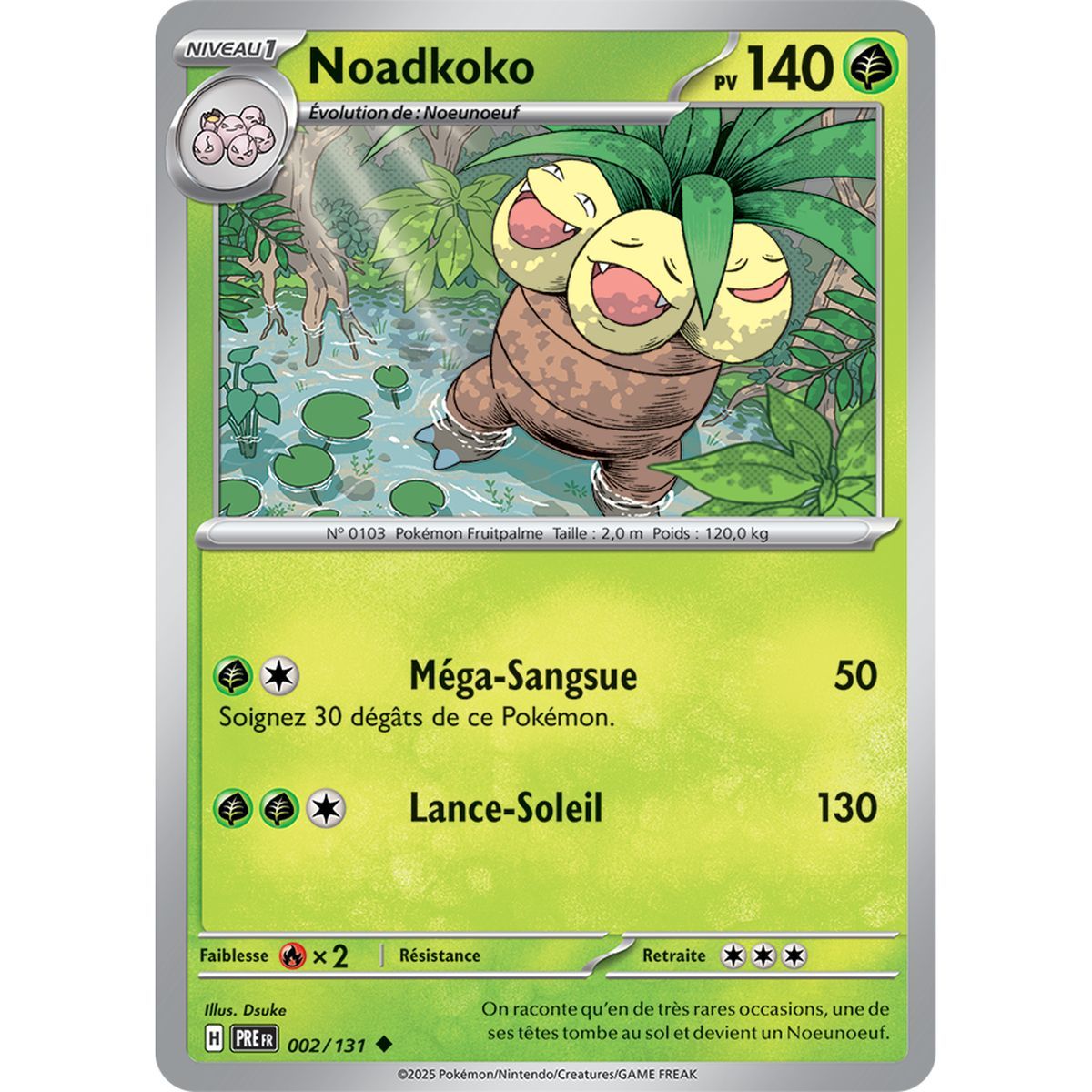 Noadkoko – Rückseite 2/131 – Scharlachrot und Lila 8,5 Prisma-Entwicklungen