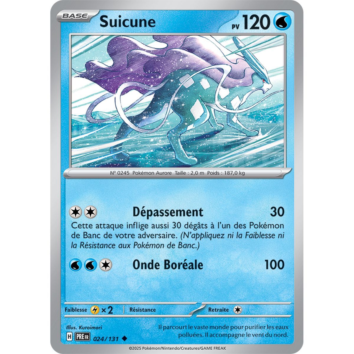 Suicune – Reverse 24/131 – Scharlachrot und Lila 8,5 Prisma-Entwicklungen