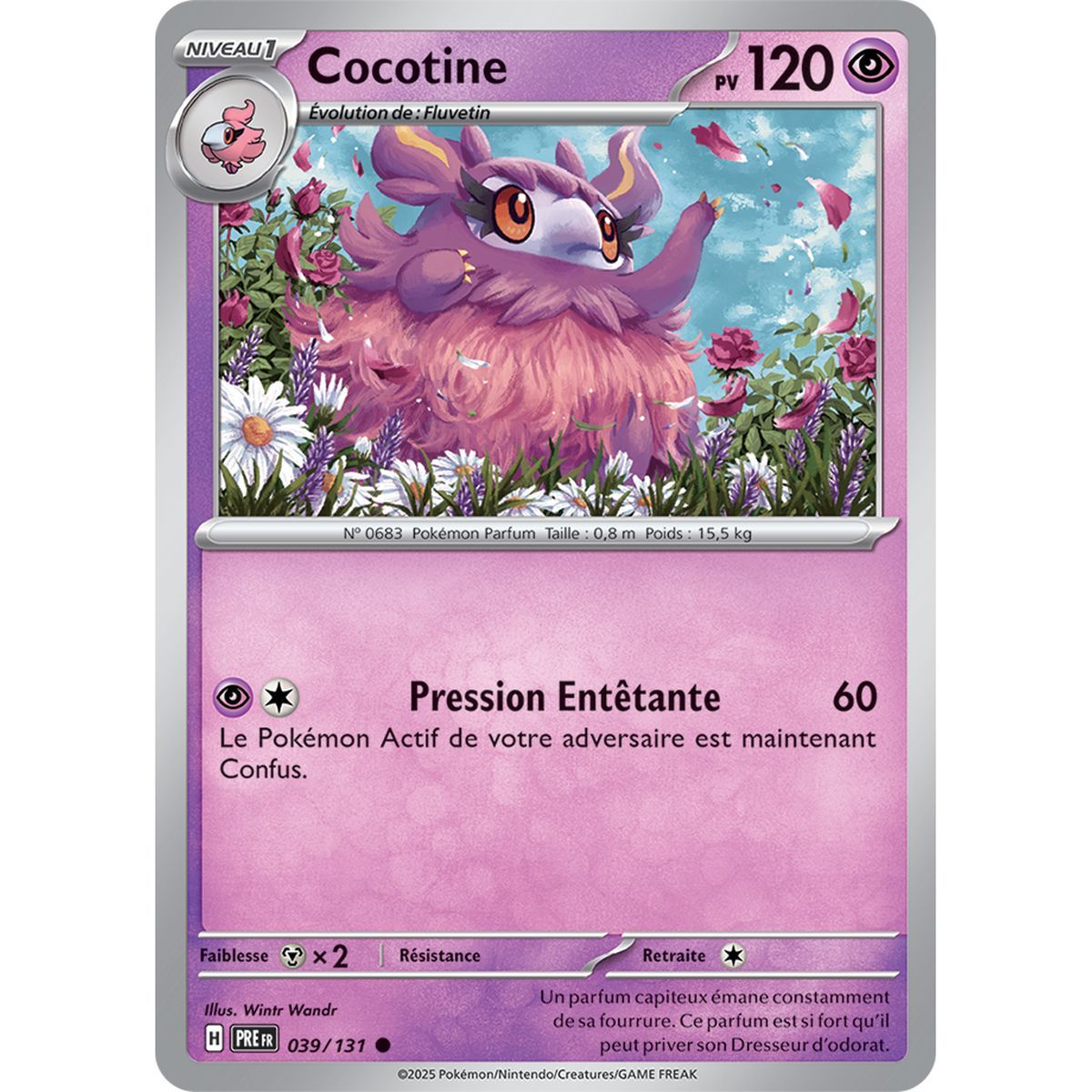 Cocotine – Rückseite 39/131 – Scharlachrot und Violett 8,5 Prisma-Entwicklungen