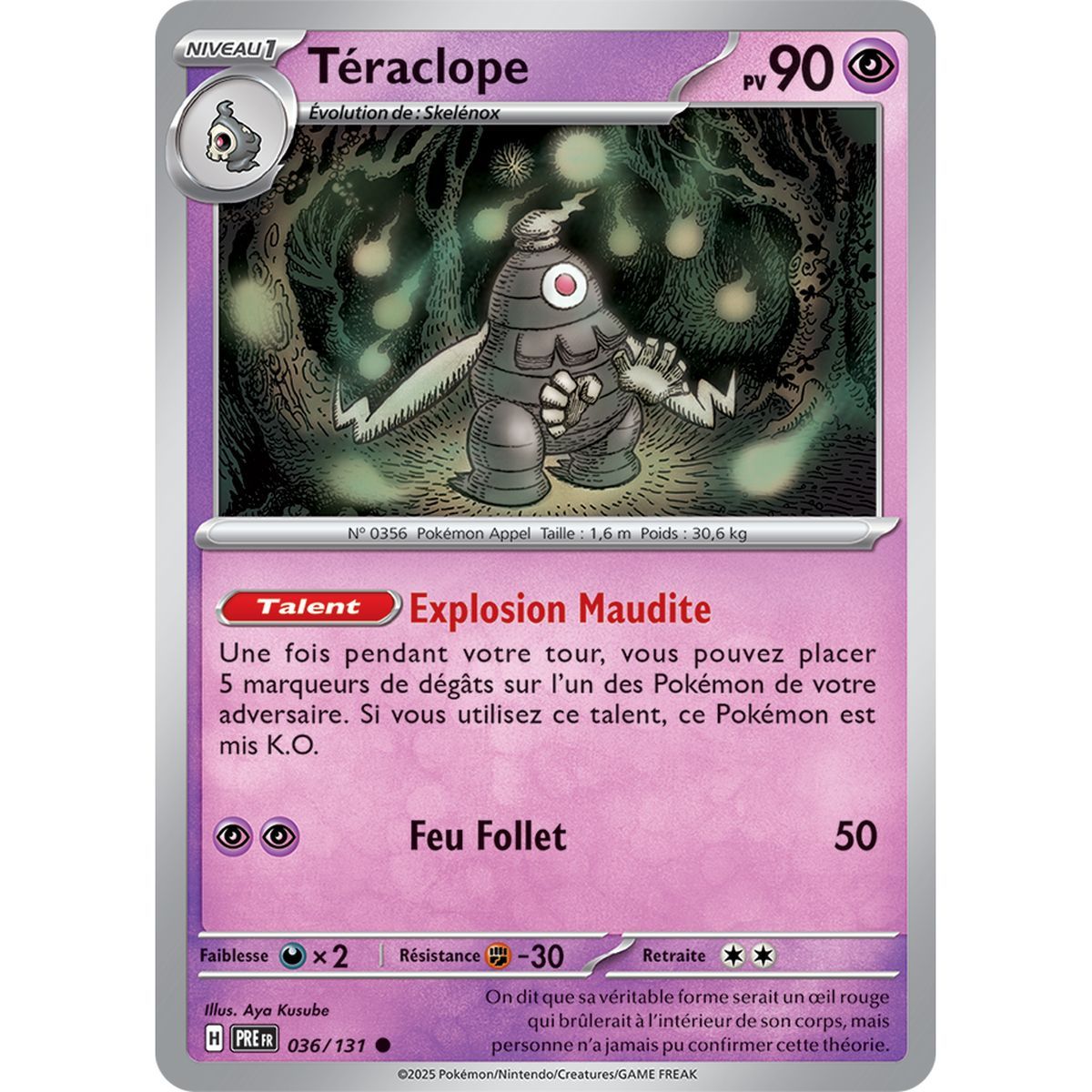 Teraclope – Common 36/131 – Scharlachrot und Lila 8,5 Prisma-Entwicklungen
