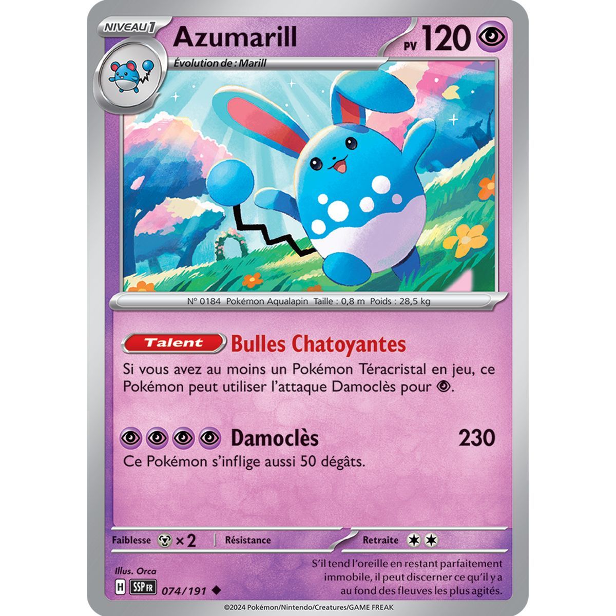 Azumarill - Ungewöhnlich 74/191 - Scharlachroter und violetter Wogenfunke