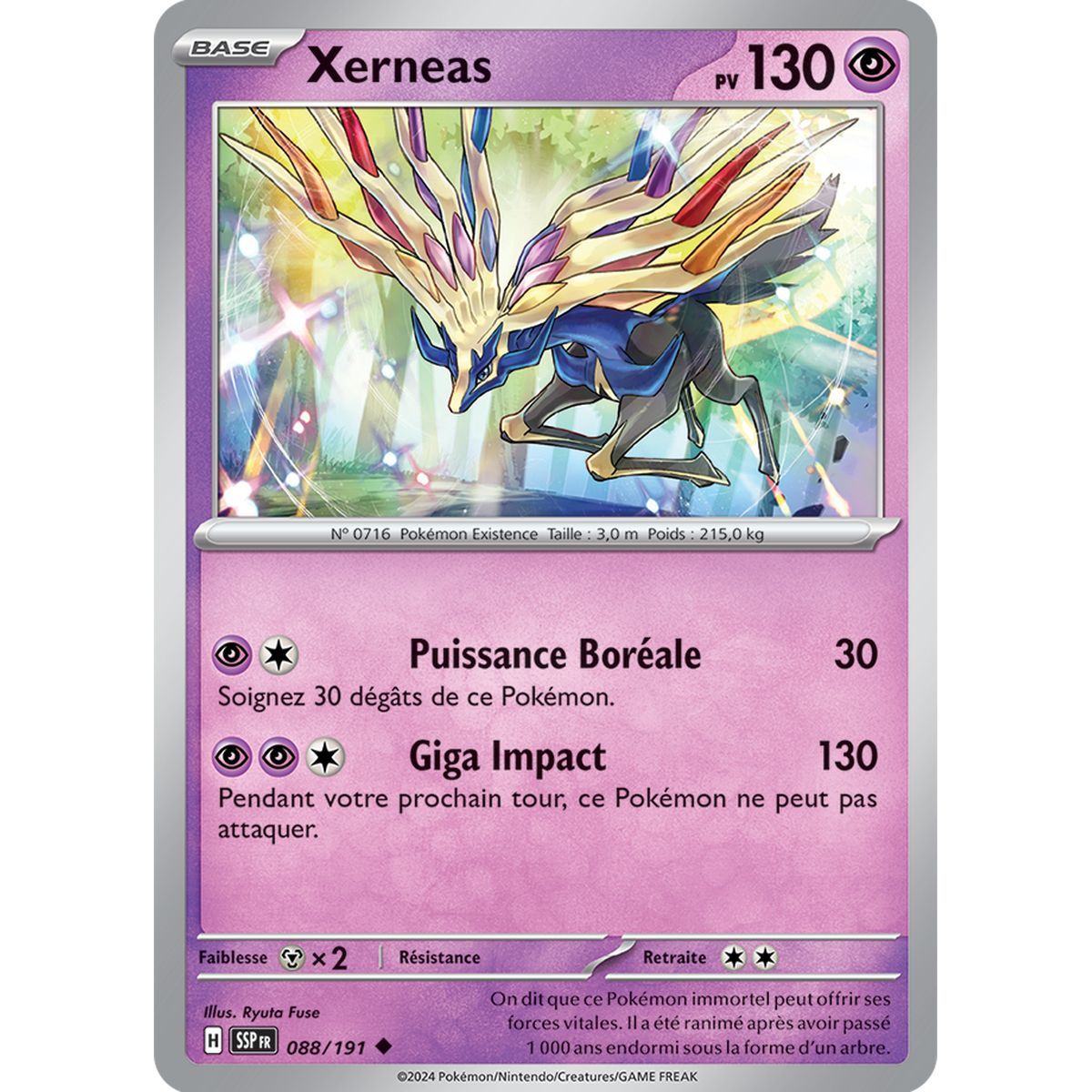 Xerneas – Rückseite 88/191 – Scharlachroter und violetter wogender Funke