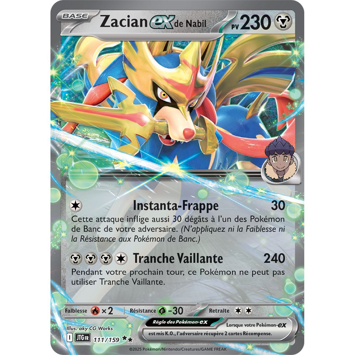 Zacian-exde Nabil – Double Rare 111/159 – Scarlet and Purple 9 Adventures Set