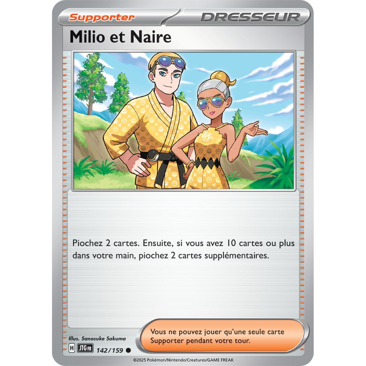 Milio und Naire – Rückseite 142/159 – Scarlet und Violet 9 gemeinsame Abenteuer
