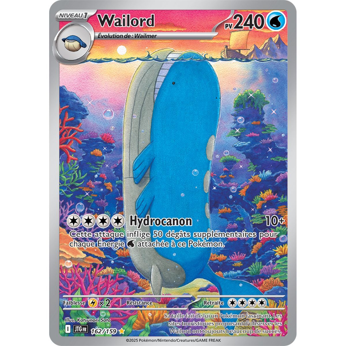 Wailord – Seltene Illustration 162/159 – Scarlet und Violet: 9 gemeinsame Abenteuer