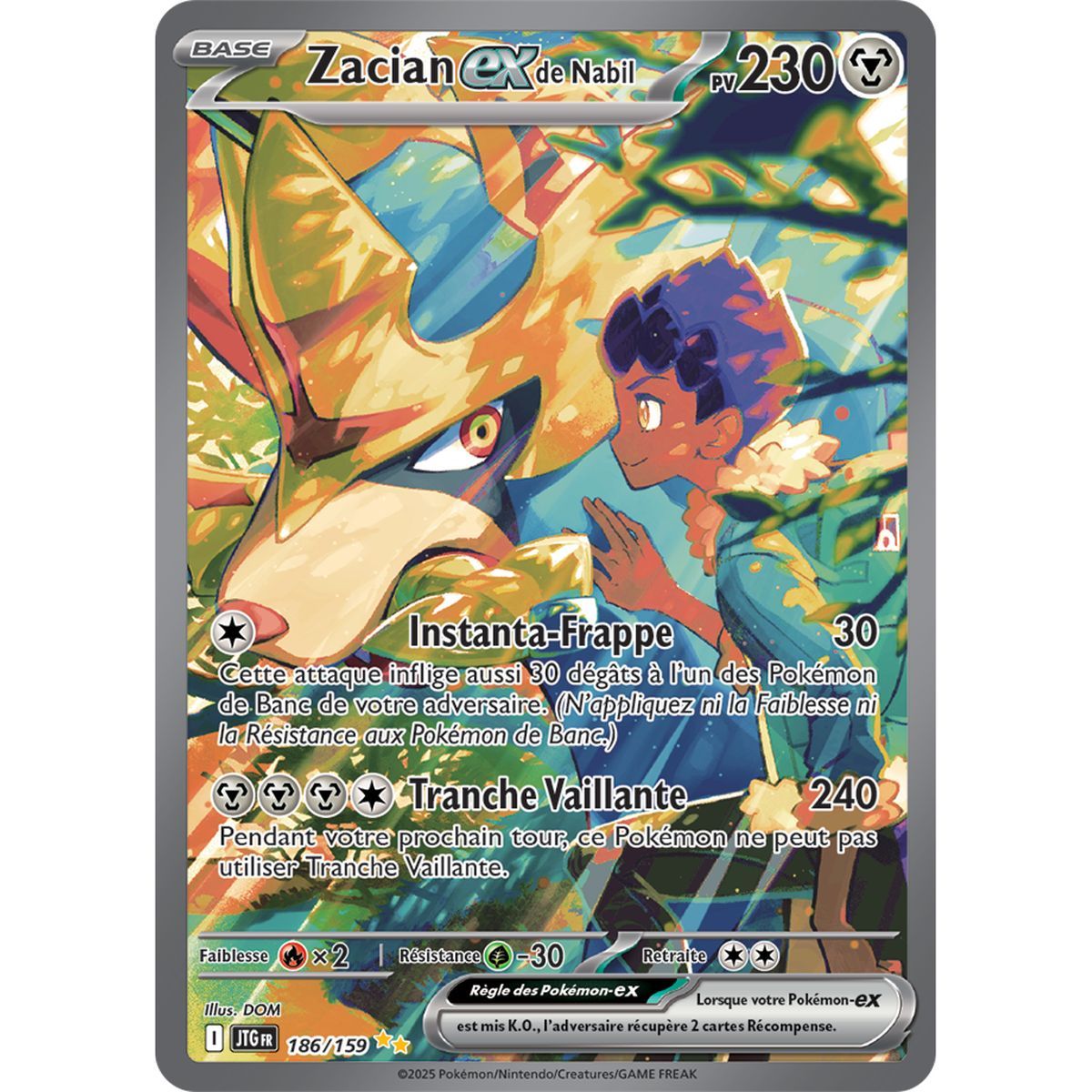 Zacian-exde Nabil – Sonderillustration, selten, Nr. 186/159 – Scarlet und Violet: 9 gemeinsame Abenteuer