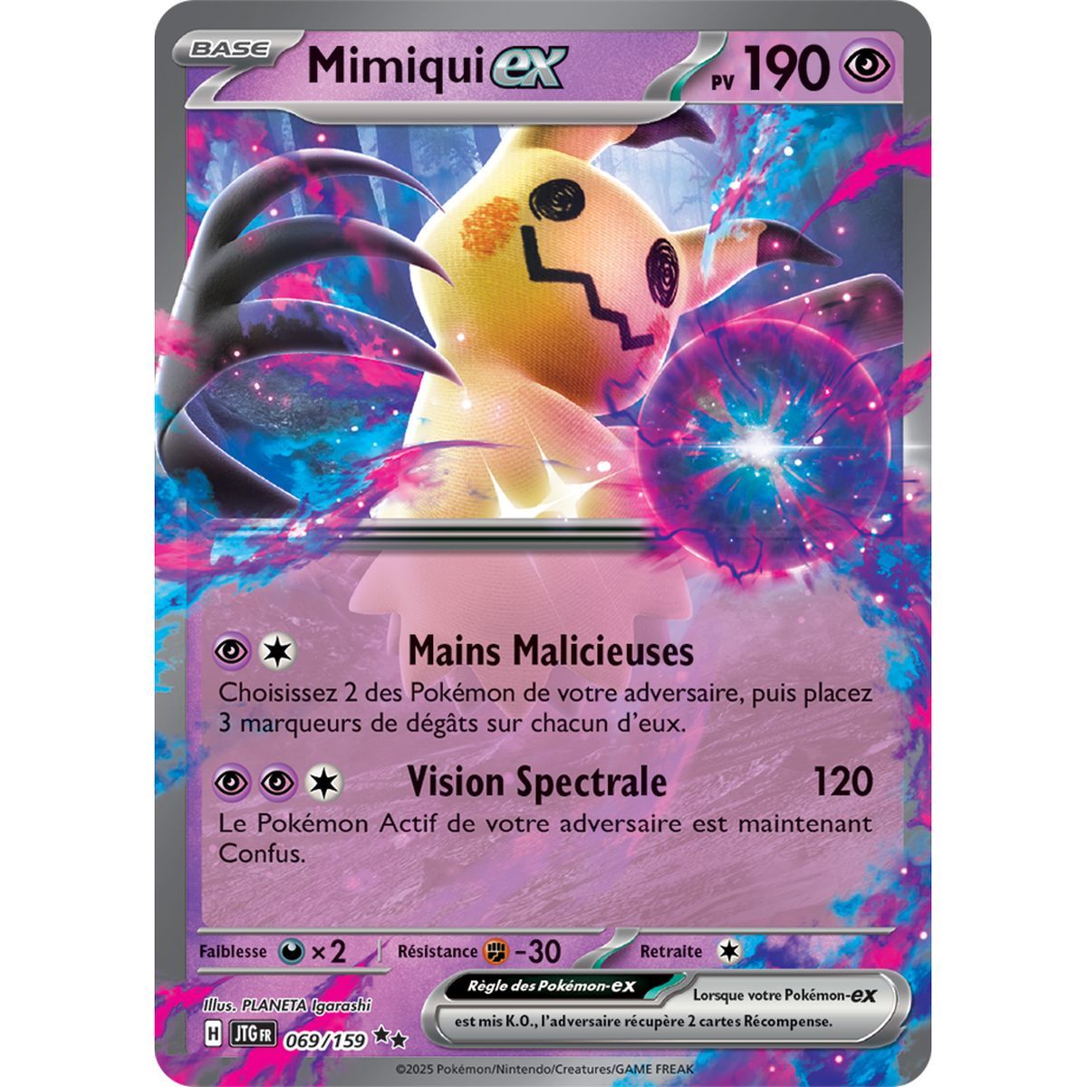 Mimikyu-ex – Double Rare 69/159 – Scarlet and Purple 9 Adventures Set