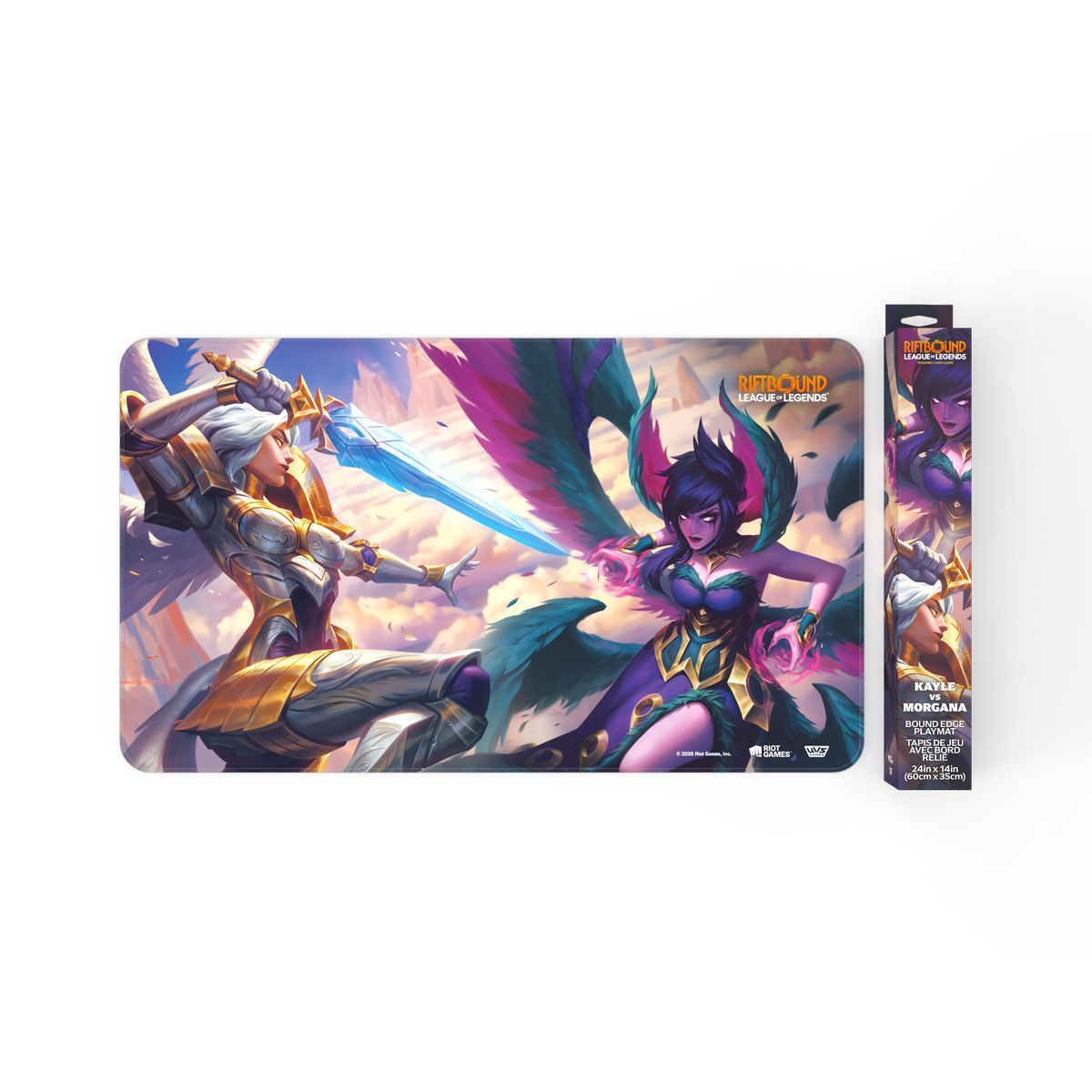Spielmatte – Kayle vs. Morgana – Riftbound League of Legends TCG – Set 4 Vendetta – Versiegelt