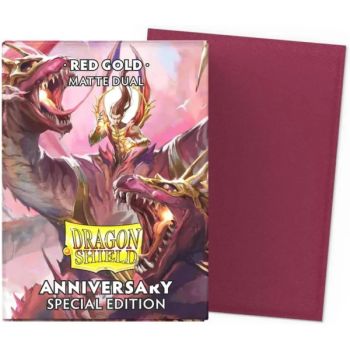 100 Kartenhüllen – Standard – Dual Anniversary Red Gold – Dragon Shield