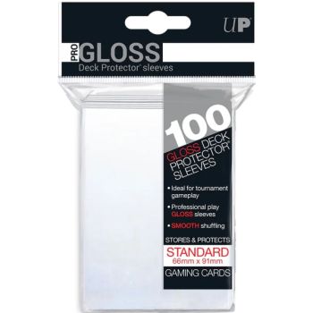 100 Kartenhüllen - Standard - Pro-Gloss: Weiß - Ultra Pro