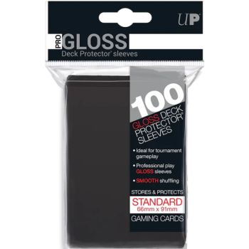 100 Kartenhüllen - Standard - Pro-Gloss: Schwarz - Ultra Pro