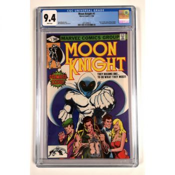 Item Comics – Marvel – Moon Knight Nr. 1 (1980, 1. Serie) – [CGC 9.4 – Weiße Seiten]