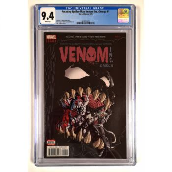 Item Comics – Marvel – Amazing Spider-Man und Venom: Venom Inc Omega (2018) – [CGC 9.4 – Weiße Seiten]