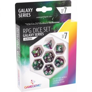 Item Gamegenic – Würfel – Galaxy-Serie – Aurora – Set mit 7 RPG-Würfeln