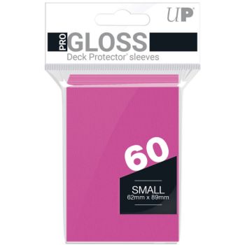 60 Kartenhüllen – Klein – Leuchtend Pink – PRO-Gloss Ultra Pro