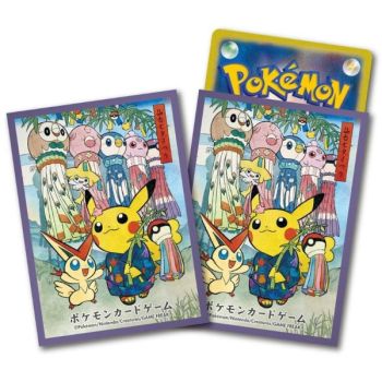 64 Kartenhüllen – Standard – Tanabata-Festival Pikachu Lila – Pokémon Center