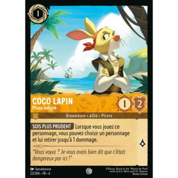 Item Coco Rabbit, Empörter Pirat – 22/204 – AZS – Das Azuritmeer – Common – Französisch