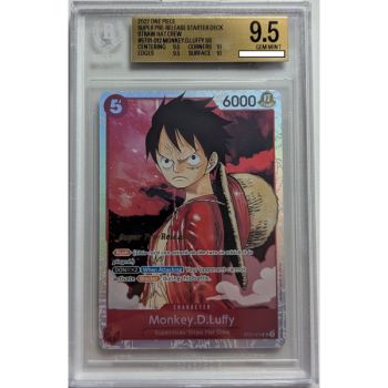[BGS 9.5 - Gem Mint] - Bewertete Karte - Monkey D. Luffy ST01-012 - Super Pre-Release Starter Deck - 2022 - One Piece - Englisch