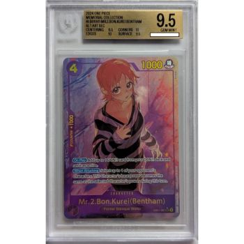 [BGS 9.5 - Gem Mint] - Bewertete Karte - Mr. 2. Bon. Kurei (Bentham) EB01-061 - Memorial Collection - 2024 - One Piece - Englisch