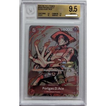 [BGS 9.5 – Neuwertig] – Bewertete Karte – Portgas D. Ace P-028 – CS 2023 Event Pack – 2024 – One Piece – Englisch