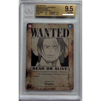 [BGS 9.5 - Gem Mint] - Bewertete Karte - Shanks (Wanted) OP09-004 - Emperors in the New World - 2024 - One Piece - Englisch