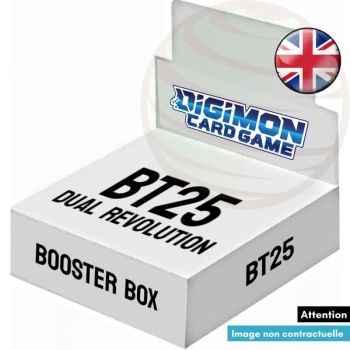 photo Box mit 24 Boostern – Dual Revolution [BT25] – Digimon-Kartenspiel – EN