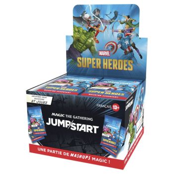 Box mit 24 Jumpstart Boostern – Marvel Superhelden – Magic: The Gathering – FR