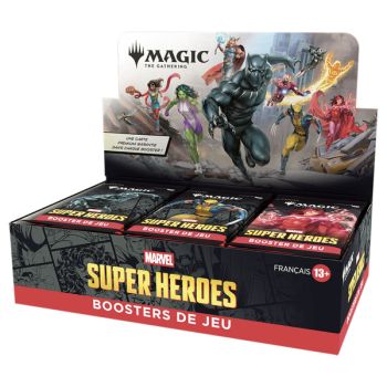 Box mit 30 Spielboostern – Marvel Superhelden – Magic: The Gathering – FR