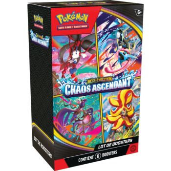 Bundle 6 Booster – Mega-Evolution: Chaos Ascendant [ME04][CRI] – Pokémon – FR