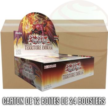 photo Karton mit 12 Schachteln à 24 Boosterpacks – Burning Territory – Yu-Gi-Oh! – BLZD – FR