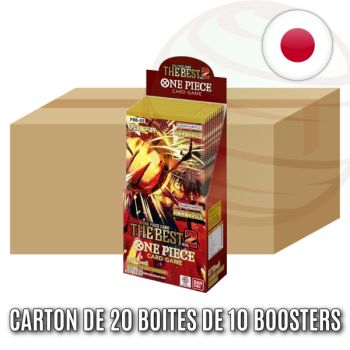 Schachtel mit 20 Schachteln mit je 10 Boostern – Das Beste: PRB02 – One Piece CG – Japanisch