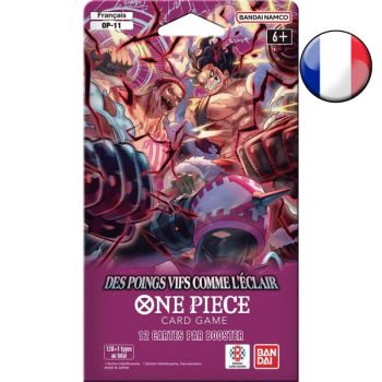 Schachtel mit 24 Blister-Boostern – OP11: Blitzschnelle Fäuste – One Piece CG – OP-11 – FR