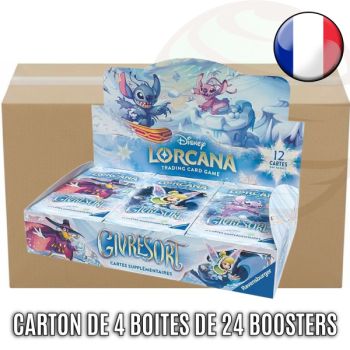 photo Karton mit 4 Schachteln à 24 Boosterpacks – Kapitel 11: Frostbeule – Disney Lorcana – Set 11 – FR