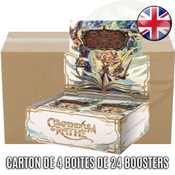 Box mit 4 Schachteln à 24 Boostern – Compendium of Rathe – Flesh & Blood – FAB – EN