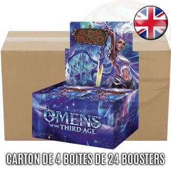 photo 4er-Packung mit je 24 Boostern – Omens of the Third Age – Flesh & Blood – FAB – EN