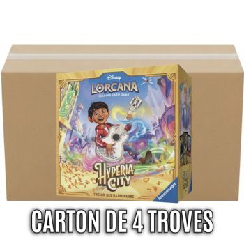 Box mit 4 Schatztruhen-Packs – Der Schatz der Erleuchter – Kapitel 14: Hyperia City – Disney Lorcana – Set 14 – FR