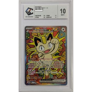 [CCC 10 - Neun+] - Bewertete Karte - Meowth-ex 121/088 - Mega-Entwicklung: Perfekte Balance - 2026 - Pokémon - Französisch
