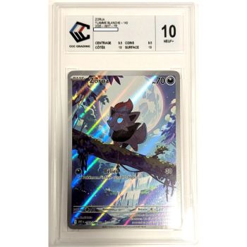[CCC 10 - Neu+] - Bewertete Karte - Zorua 142/086 - Scarlet & Violet: Weiße Flamme - 2025 - Pokémon - Französisch