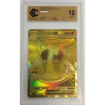 [CCC 10 – Perfekt] – Bewertete Karte – Mega-Glurak X-ex 130/094 – Mega-Entwicklung: Phantasmale Flammen – 2025 – Pokémon – Französisch