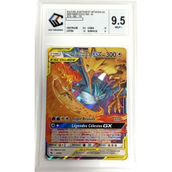[CCC 9.5 - Nine+] - Bewertete Karte - Moltres, Zapdos & Articuno GX 44/68 - Sonne & Mond: Verborgene Schicksale - 2019 - Pokémon - Französisch