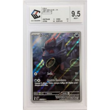 [CCC 9.5 - Neun+] - Bewertete Karte - Zorua 075/064 - Scarlet & Purple: Nebula Fable - 2024 - Pokémon - Französisch