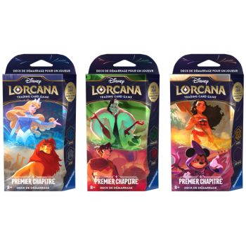 Disney Lorcana – Set mit 3 Starter-Decks – Set 1 – FR