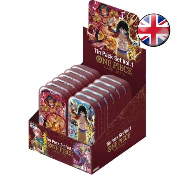 Display mit 12 Dosen-Sets – Luffy & Roger – One Piece CG – EN 🇬🇧