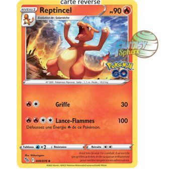 photo Reptincel – Rückseite 9/78 – Schwert und Schild 10.5 Pokemon GO