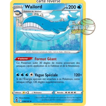 Item Wailord – Rückseite 38/195 – Schwert und Schild 12 Silbersturm